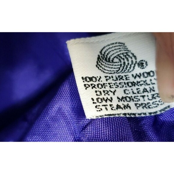 Vintage PERSONAL Womens SZ 12 Purple Wool Blend  Jacket - Picture 5 of 9